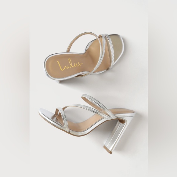 Ferrara Silver High Heel Sandals - Picture 4 of 4